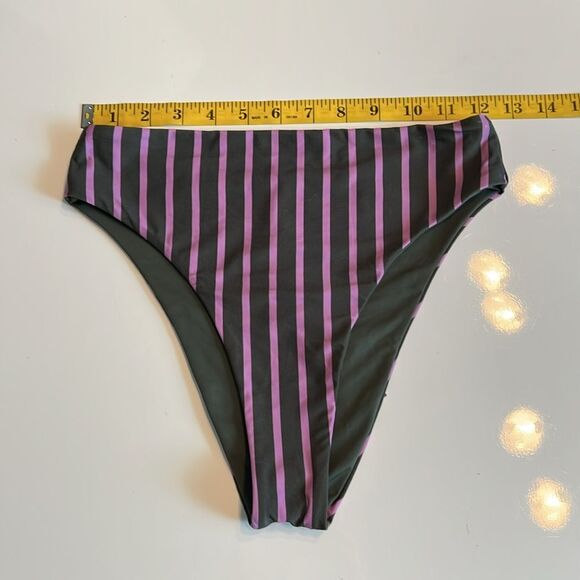 Gottex Women’s Au Naturel Striped Mi-Rise Bikini Bottom - Picture 8 of 8